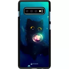 Hülle Samsung Galaxy S10+ - Cute Cat Bubble