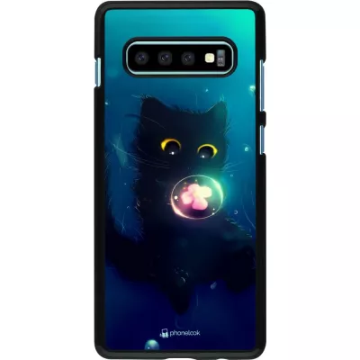 Coque Samsung Galaxy S10+ - Cute Cat Bubble