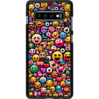 Coque Samsung Galaxy S10+ - Emoji Mix Color