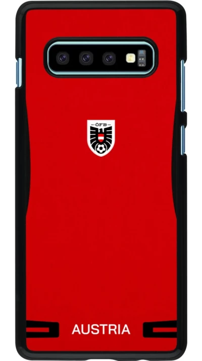 Samsung Galaxy S10+ Case Hülle - O?sterreich 2026 personalisierbares Fussballtrikot