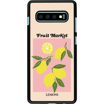 Coque Samsung Galaxy S10+ - Fruit market lemons 2026