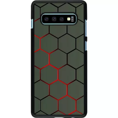 Coque Samsung Galaxy S10+ - Geometric Line red