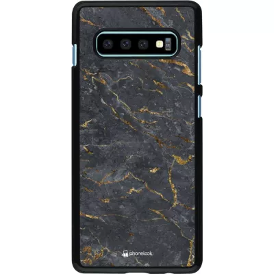 Coque Samsung Galaxy S10+ - Grey Gold Marble