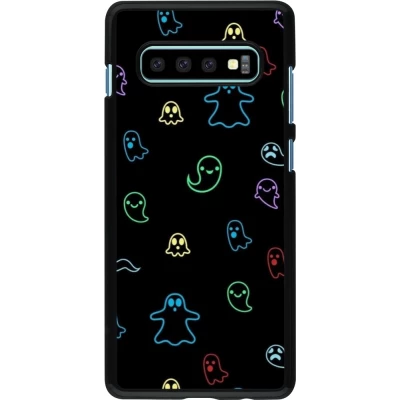 Coque Samsung Galaxy S10+ - Halloween 2024 colorful ghosts