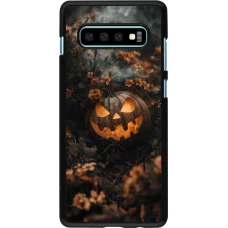 Samsung Galaxy S10+ Case Hülle - Halloween 2025 Pumpkin with flowers