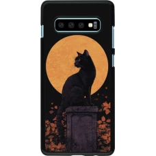 Coque Samsung Galaxy S10+ - Halloween 2026 Cat Art Nouveau