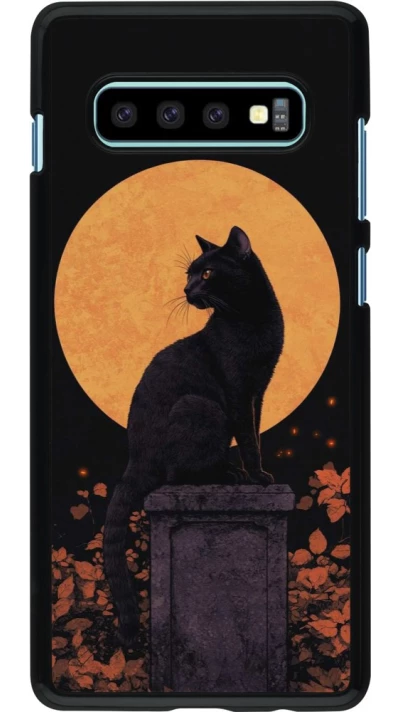Coque Samsung Galaxy S10+ - Halloween 2026 Cat Art Nouveau
