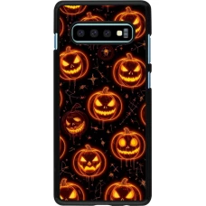 Coque Samsung Galaxy S10+ - Halloween 2026 Pattern Pumpkins