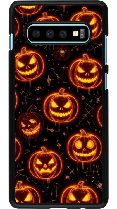 Coque Samsung Galaxy S10+ - Halloween 2026 Pattern Pumpkins