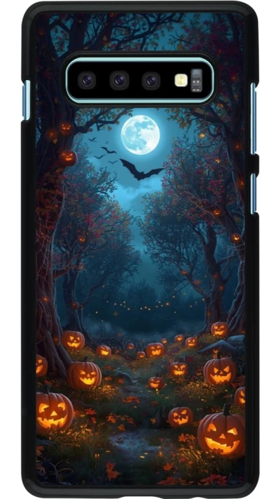 Coque Samsung Galaxy S10+ - Halloween 2026 Road of Pumpkins