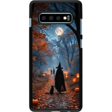 Coque Samsung Galaxy S10+ - Halloween 2026 Witch with a cat