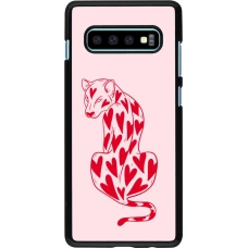 Coque Samsung Galaxy S10+ - Leopard with hearts 2026
