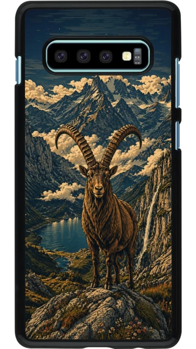 Coque Samsung Galaxy S10+ - Linocut Bouquetin