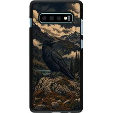 Coque Samsung Galaxy S10+ - Linocut Grand Corbeau