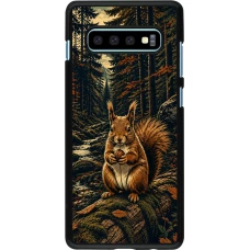 Coque Samsung Galaxy S10+ - Linocut Ecureuil