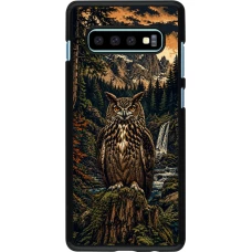 Coque Samsung Galaxy S10+ - Linocut Grand-Duc