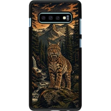 Coque Samsung Galaxy S10+ - Linocut Lynx
