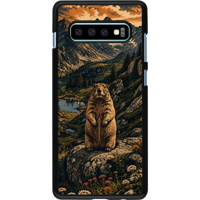 Coque Samsung Galaxy S10+ - Linocut Marmotte