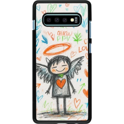 Coque Samsung Galaxy S10+ - Little Angel Sketch Love