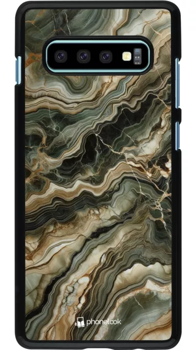 Samsung Galaxy S10+ Case Hülle - Oliv Marmor