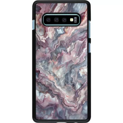 Samsung Galaxy S10+ Case Hülle - Violetter silberner Marmor