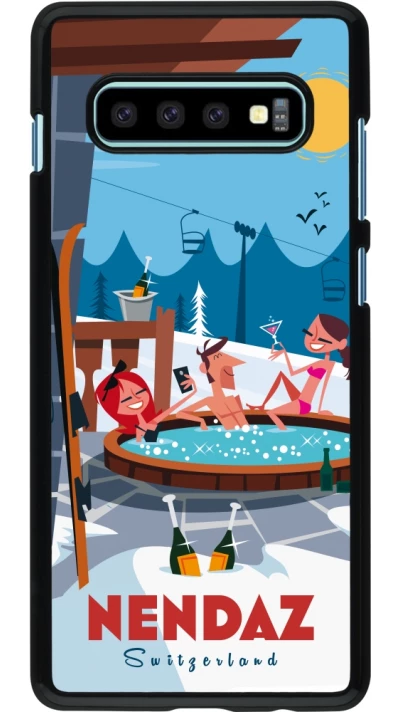Samsung Galaxy S10+ Case Hülle - Nendaz Mountain Jacuzzi