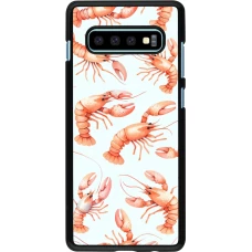Samsung Galaxy S10+ Case Hülle - Muster von pastellfarbenen Hummern