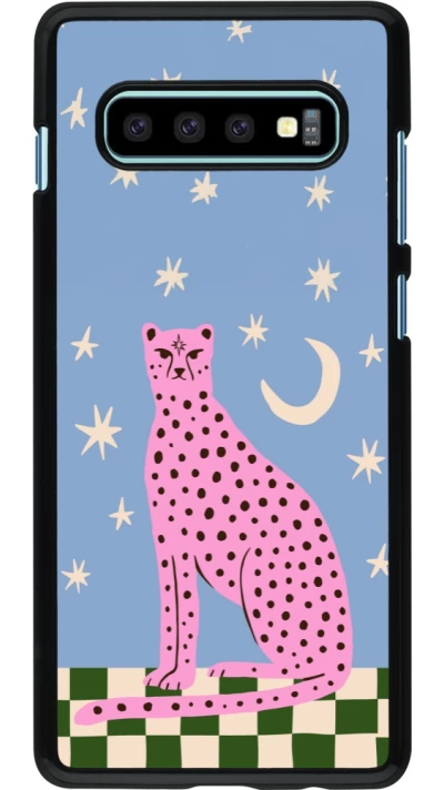 Samsung Galaxy S10+ Case Hülle - Pink leopard with stars 2026