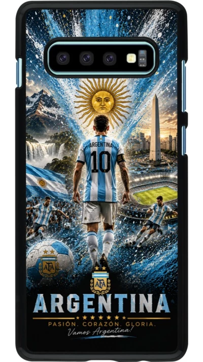Samsung Galaxy S10+ Case Hülle - Fussball Argentinien splash 2026