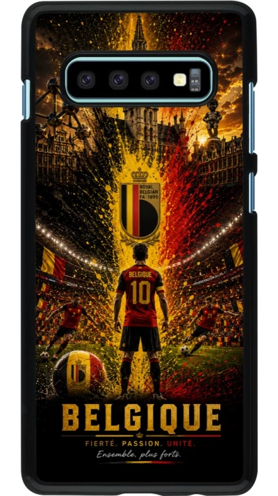 Samsung Galaxy S10+ Case Hülle - Fussball Belgien splash 2026