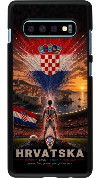 Samsung Galaxy S10+ Case Hülle - Fussball Kroatien splash 2026