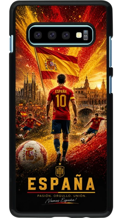 Samsung Galaxy S10+ Case Hülle - Fussball Espanien splash 2026