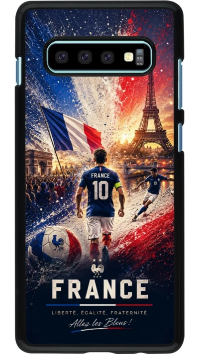 Samsung Galaxy S10+ Case Hülle - Fussball Frankreich splash 2026