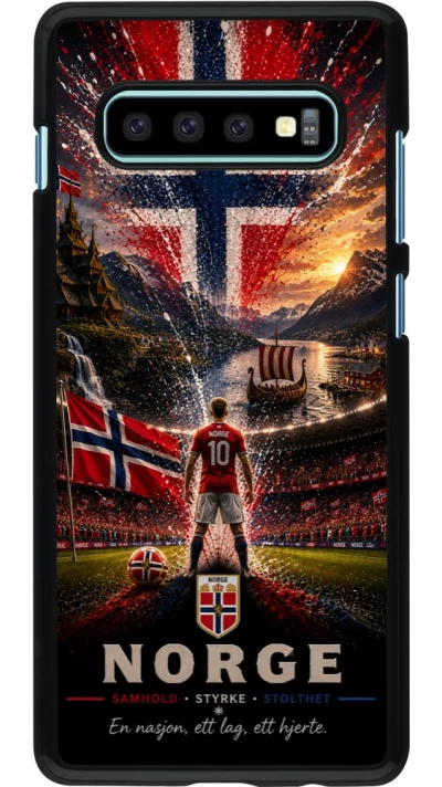 Samsung Galaxy S10+ Case Hülle - Fussball Norwegen splash 2026