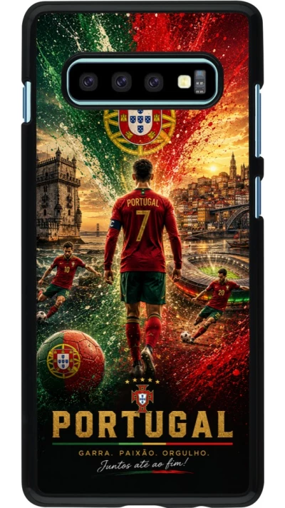 Samsung Galaxy S10+ Case Hülle - Fussball Portugal splash 2026