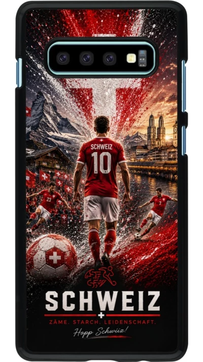 Samsung Galaxy S10+ Case Hülle - Fussball Schweiz splash 2026