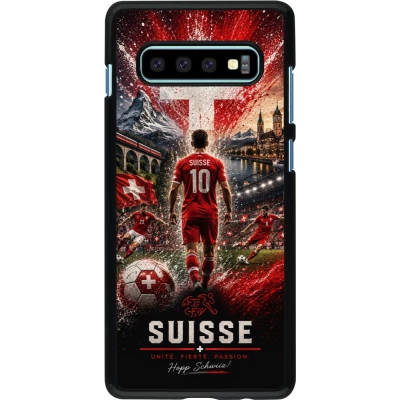 Coque Samsung Galaxy S10+ - Football Suisse splash 2026