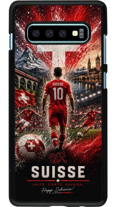 Samsung Galaxy S10+ Case Hülle - Fussball Suisse splash 2026