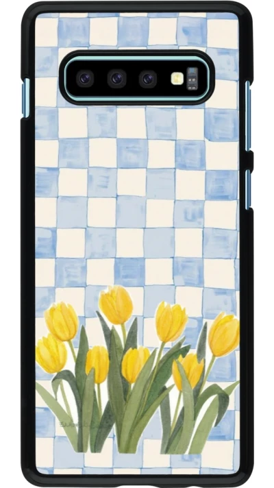 Samsung Galaxy S10+ Case Hülle - Blue vichy tulips Spring 2026