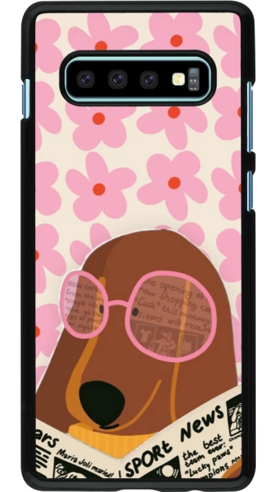 Samsung Galaxy S10+ Case Hülle - Dog with newspaper Spring 2026