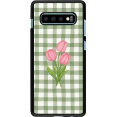 Coque Samsung Galaxy S10+ - Green vichy tulips Spring 2026