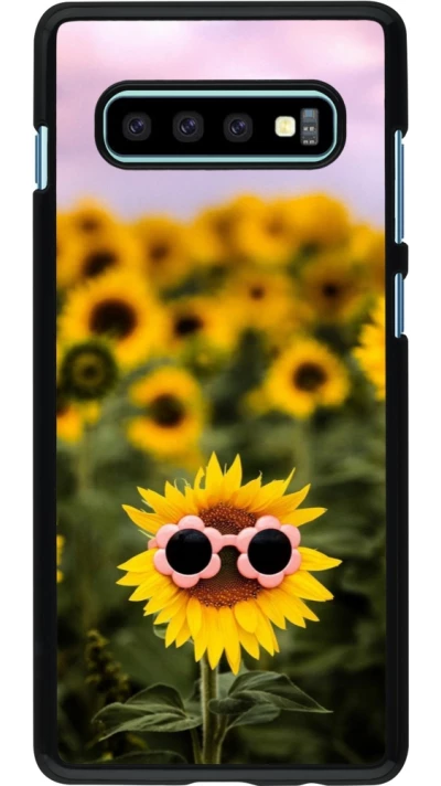 Samsung Galaxy S10+ Case Hülle - Sunflower with glasses Spring 2026