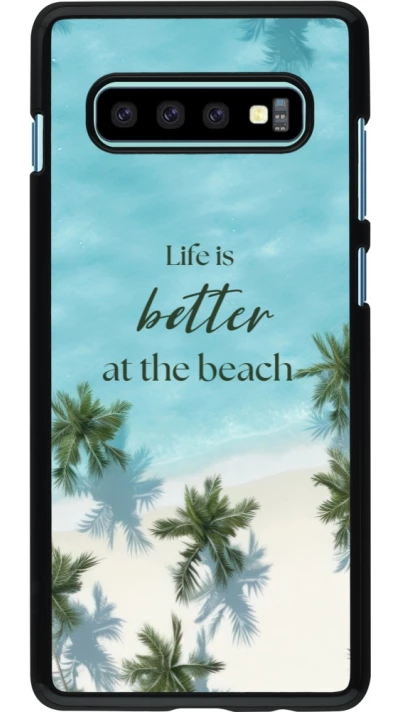 Samsung Galaxy S10+ Case Hülle - Summer 2025 Life is better at the beach
