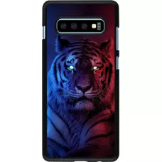 Hülle Samsung Galaxy S10+ - Tiger Blue Red