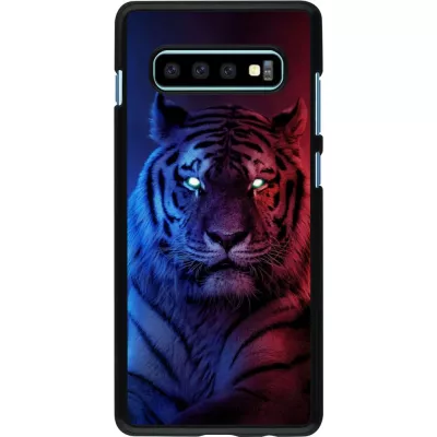Hülle Samsung Galaxy S10+ - Tiger Blue Red