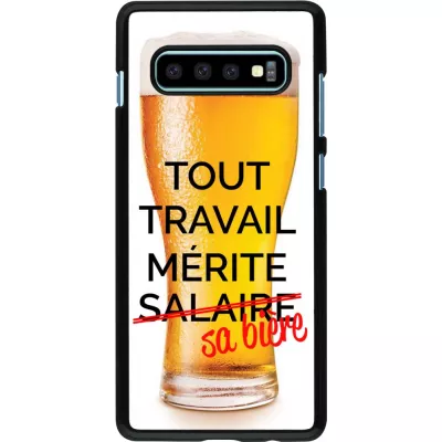 Coque Samsung Galaxy S10+ - Tout travail mérite sa bière