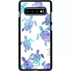 Hülle Samsung Galaxy S10+ - Turtles pattern watercolor