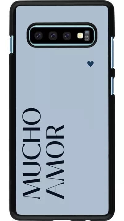 Coque Samsung Galaxy S10+ - Valentine 2024 mucho amor azul