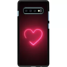 Samsung Galaxy S10+ Case Hülle - Valentine 2023 single neon heart