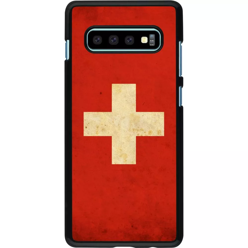 Hülle Samsung Galaxy S10+ - Vintage Flag SWISS